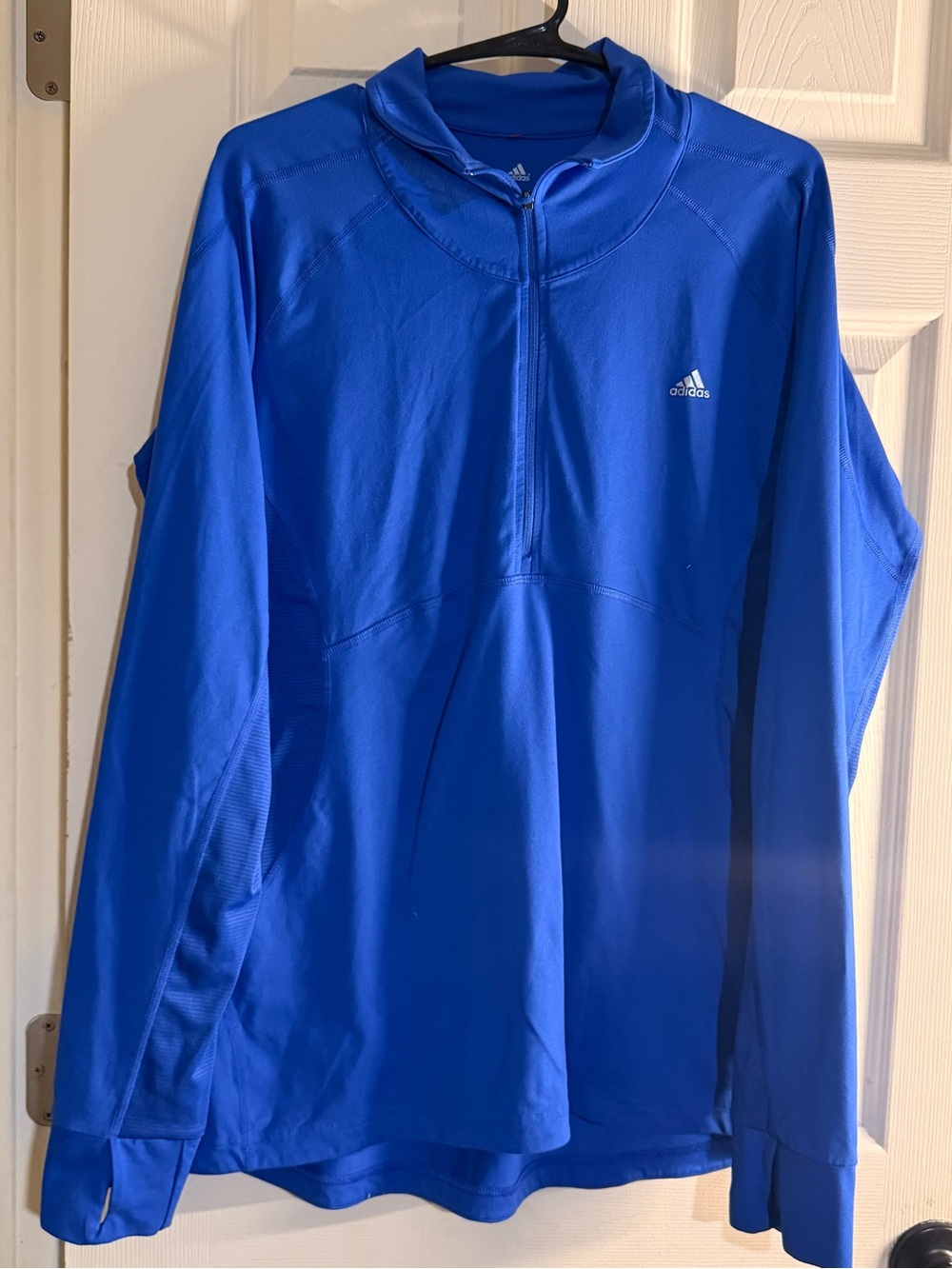 ADIDAS Climalite Women's 1/2 Zip Pullover Running Jacket Royal Blue‎ XL